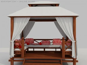 летняя беседка 3D Модель