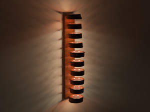 wooden wall light 3D Model