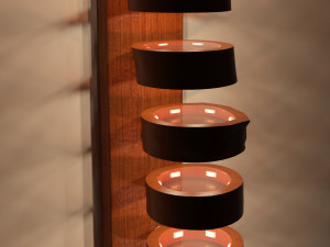 wooden wall light 3D Model