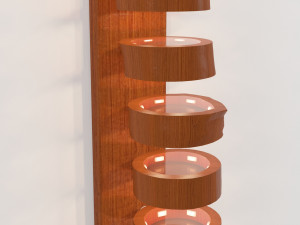 wooden wall light 3D Model