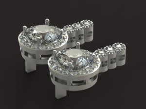 sterling silver earrings 3D 模型