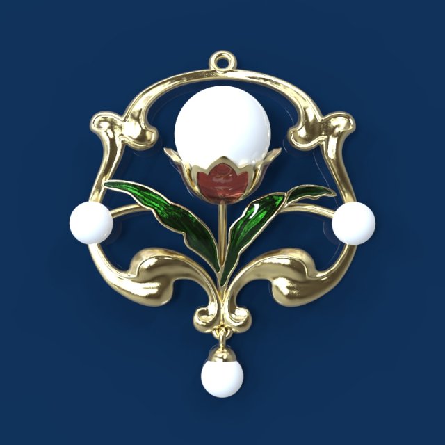 bouquet pendant 3D 모델 .c4d .max .obj .3ds .fbx .stl .blend 