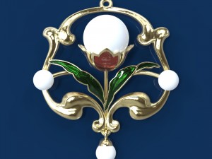 bouquet pendant Modèle 3D