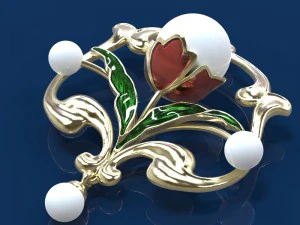bouquet pendant 3D Model