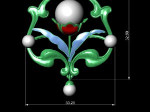 bouquet pendant 3D 모델