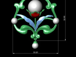 bouquet pendant 3D Model
