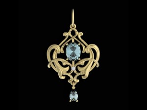 vintage pendant 3D Model