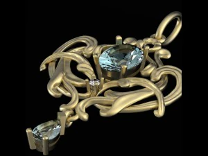 vintage pendant 3D Model