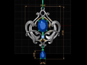 vintage pendant Modèle 3D
