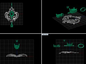 vintage pendant 3D Model