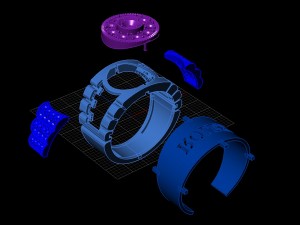 mens ring with diamonds Modèle 3D