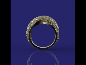 ring with a scattering Modello 3D