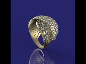 ring with a scattering Modello 3D