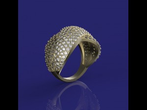 ring with a scattering Modello 3D