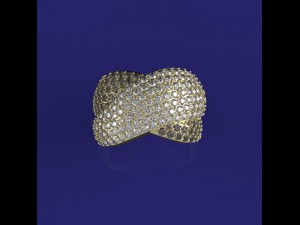ring with a scattering Modello 3D