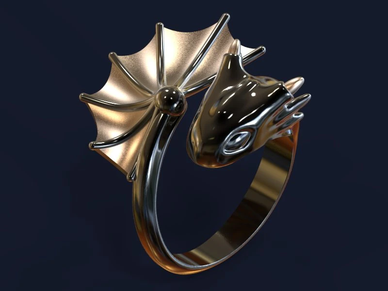 dragon ring 3D Model .c4d .max .obj .3ds .fbx .stl .blend 