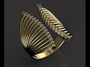 ring with diamonds 3D 모델