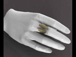 ring with diamonds 3D 모델