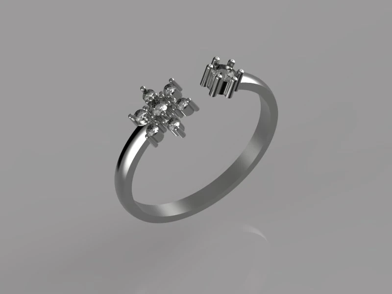 gold ring with diamonds 3D Model .c4d .max .obj .3ds .fbx .stl .blend