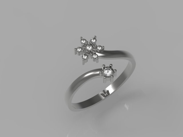 gold ring with diamonds 3D Model .c4d .max .obj .3ds .fbx .stl .blend 