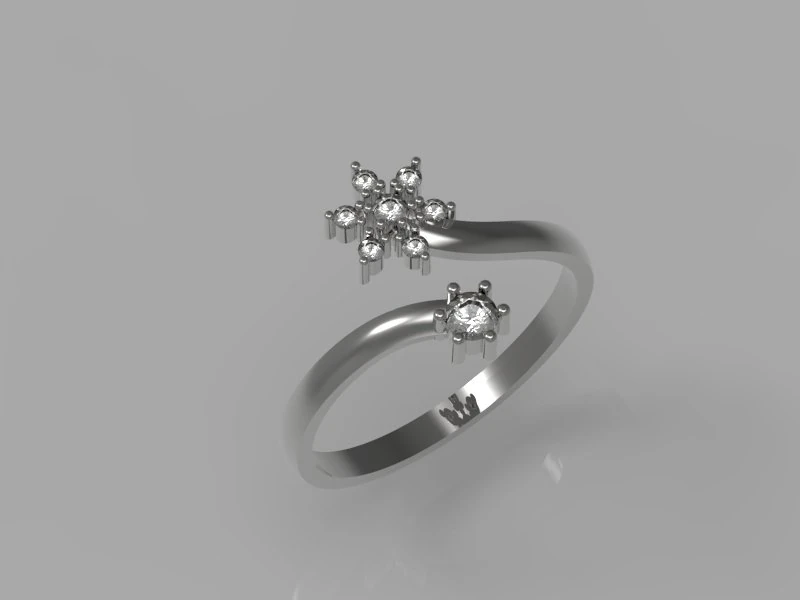 gold ring with diamonds 3D Model .c4d .max .obj .3ds .fbx .stl .blend