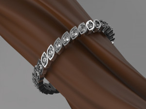 gold ring with diamonds Modèle 3D