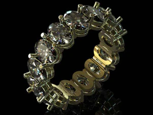 स्टाइलिश हीरे की अंगूठी 3D मॉडल