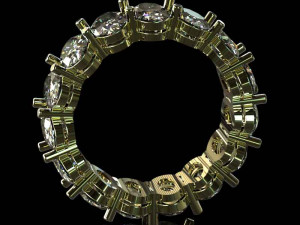 stylish diamond ring Model 3D