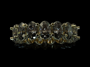 stylish diamond ring Model 3D