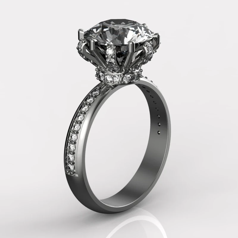 stylish diamond ring 3D Model .c4d .max .obj .3ds .fbx .stl .blend 