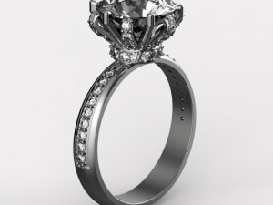 stylish diamond ring 3D Model