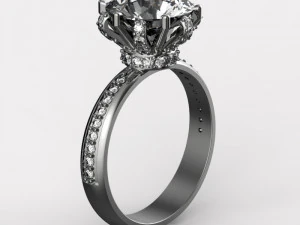 bague en diamant élégante Modèle 3D