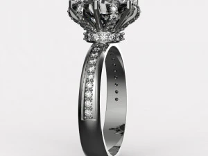 stylish diamond ring 3D Model