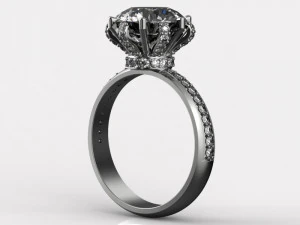 stylish diamond ring 3D Model