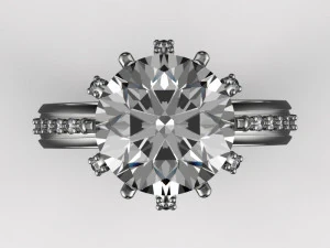 stylish diamond ring 3D Model