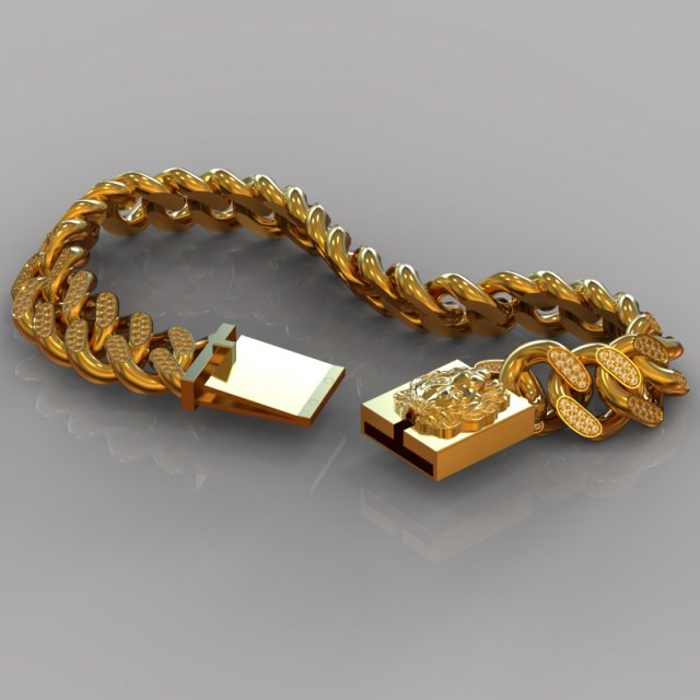 diamond bracelet 3D Model .c4d .max .obj .3ds .fbx .stl .blend 
