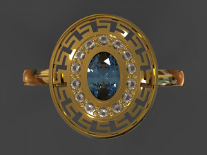 gold ring Modèle 3D