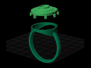 gold ring Modèle 3D