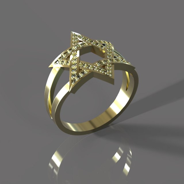 gold ring with diamonds 3D मॉडल .c4d .max .obj .3ds .fbx .stl .blend 