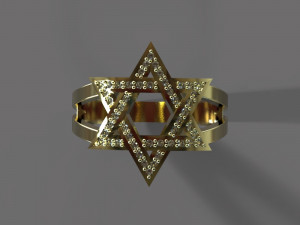 gold ring with diamonds 3D मॉडल