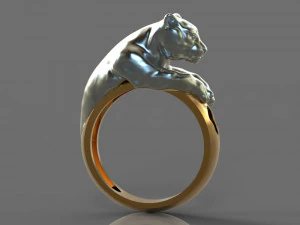 bague en or Modèle 3D