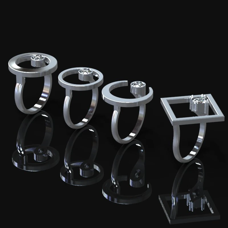 minimalist rings 3D Model .c4d .max .obj .3ds .fbx .stl .blend 