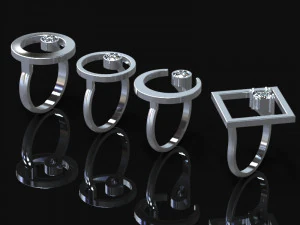 bagues minimalistes Modèle 3D