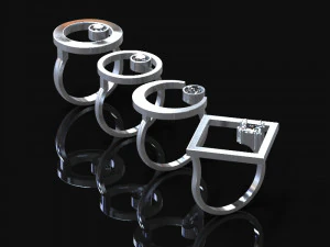 minimalist rings 3D Model