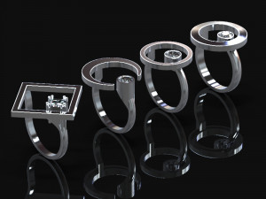 minimalist rings Modelo 3D