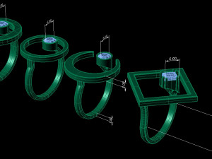 minimalist rings Modelo 3D