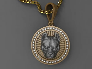 Pitbull in sospensione Modello 3D