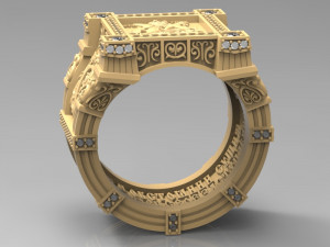 Gold ring St George 3D मॉडल