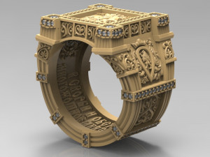 Gold ring St George 3D मॉडल