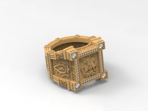 Gold ring St George 3D मॉडल